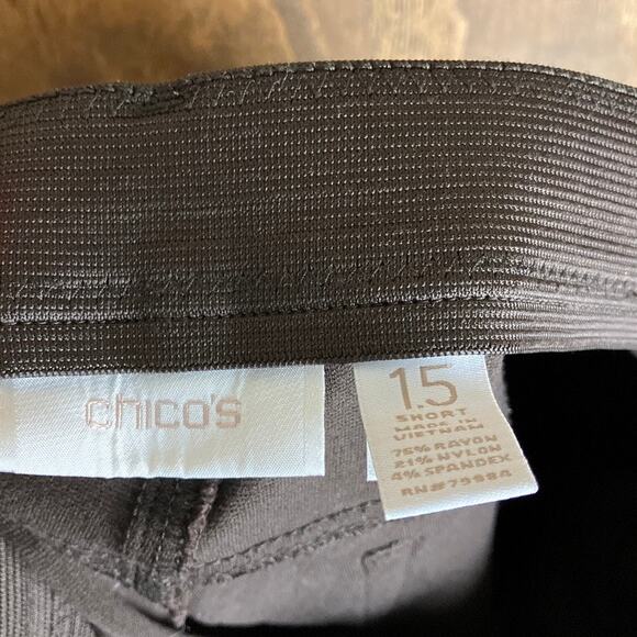 Chicos Womens Pants Brown Mid Rise Jeggings Stretch 1.5 Short (MP) - Picture 4 of 11